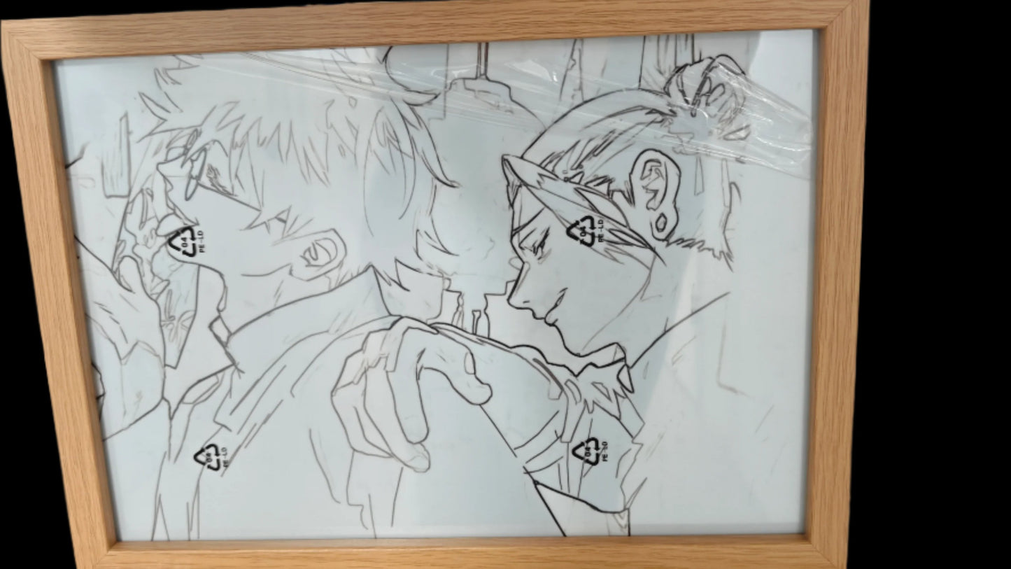 Jujutsu Kaisen  -  Gojo and Geto Style D Light Up Frame Art Portrait