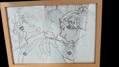 Jujutsu Kaisen - Gojo and Geto Style D Light Up Frame Art Portrait