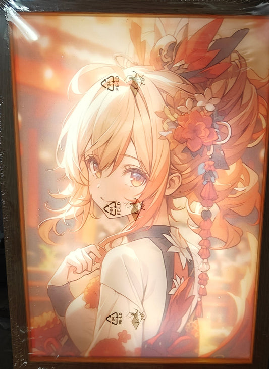 Genshin Impact - Yoimiya  Light Up Frame Art Portrait