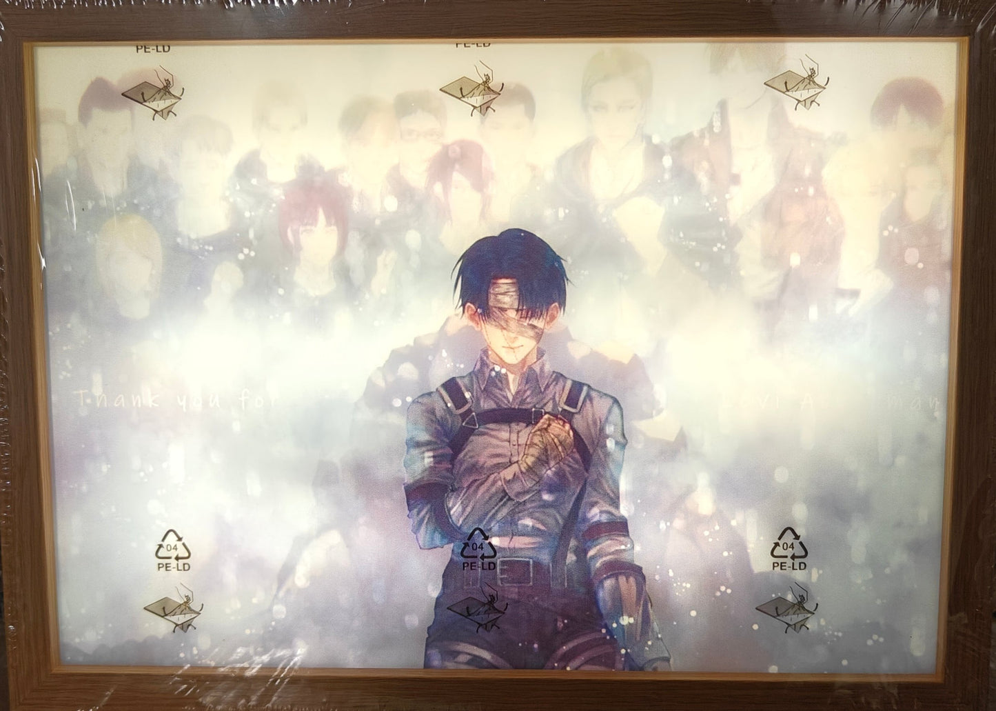 Attack On Titan  - Levi with Captains Light Up Frame Art Portrait