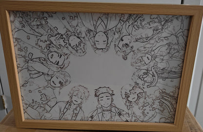 Demon Slayer - Hashiras Style B Light Up Frame Art Portrait