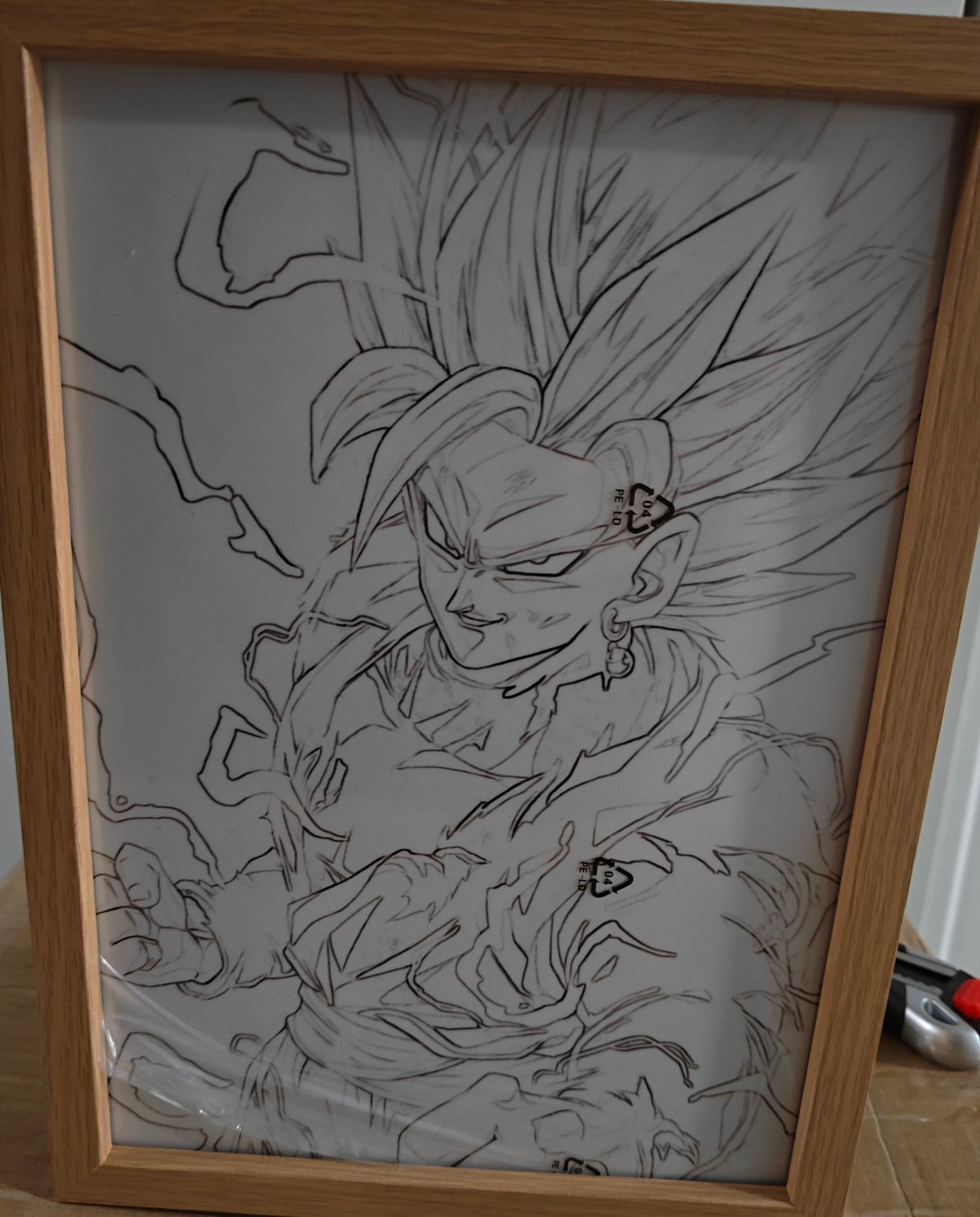 Dragon Ball - Goku Black Style B Light Up Frame Art Portrait