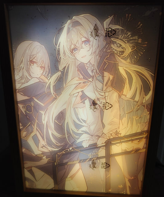 Honkai Star Rail HSR - Firefly & Stelle Light Up Frame Art Portrait