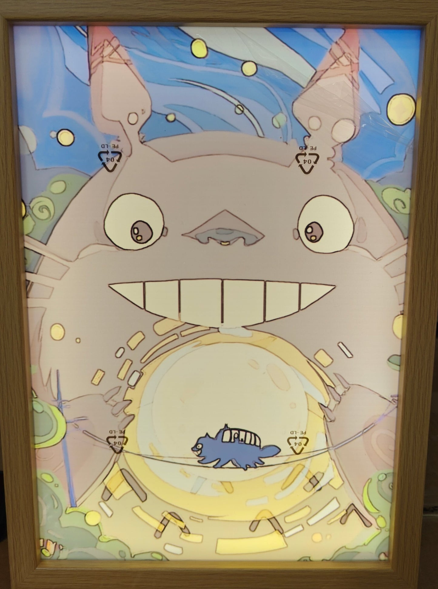 Studio Ghibli - Totoro Style 4 Light Up Frame Art Portrait