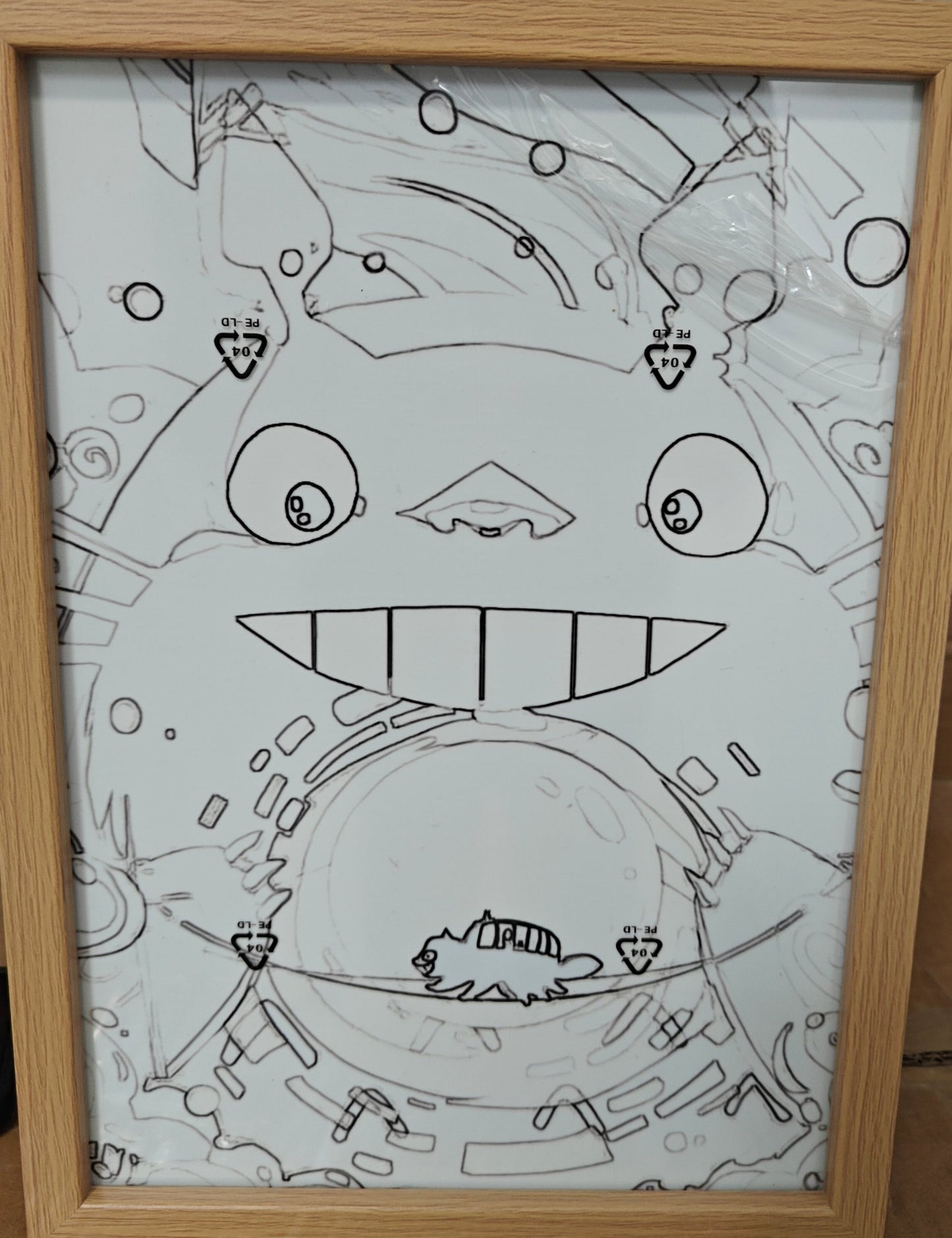 Studio Ghibli - Totoro Style 4 Light Up Frame Art Portrait