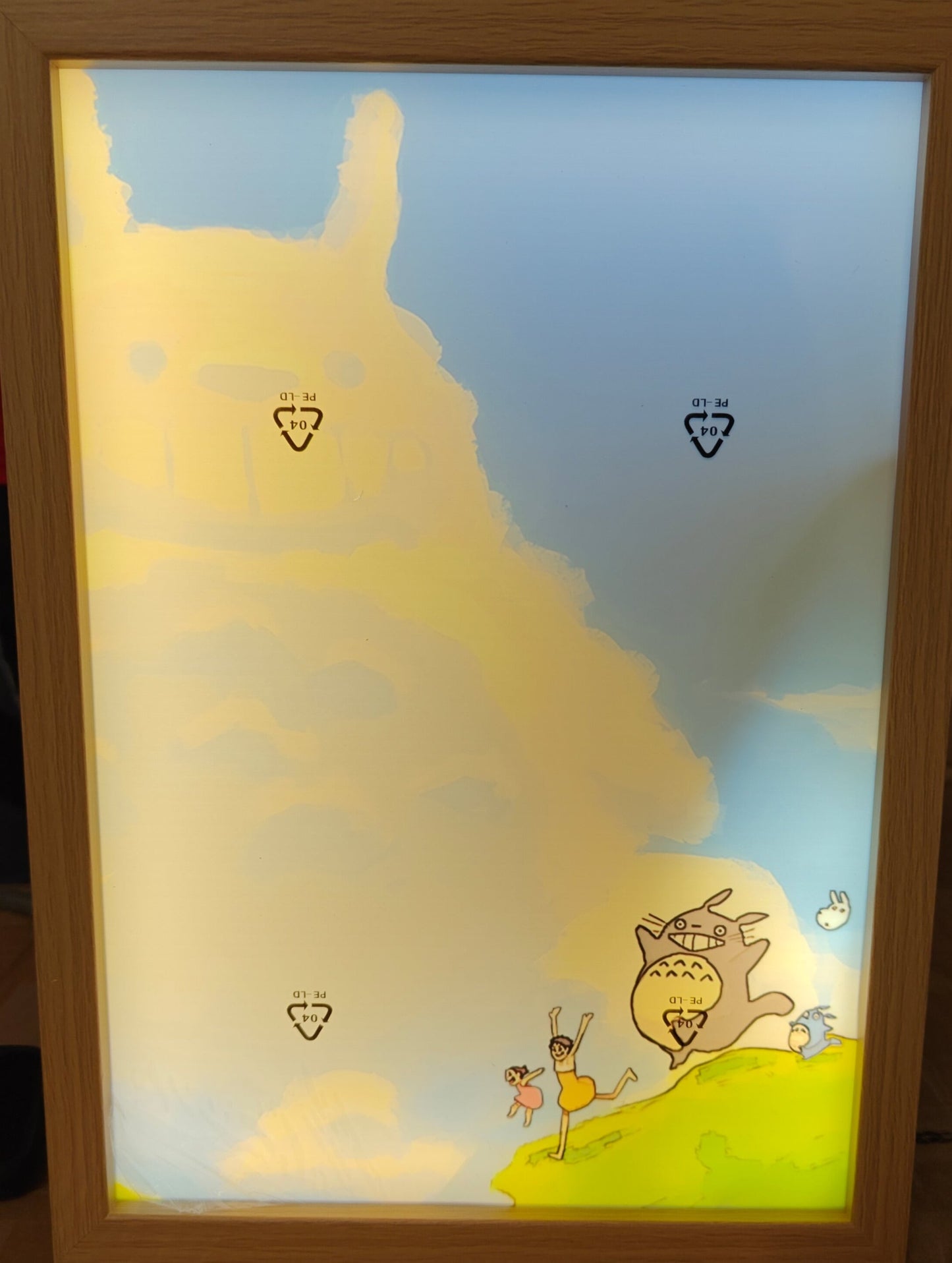 Studio Ghibli  - Totoro Style 5 Light Up Frame Art Portrait