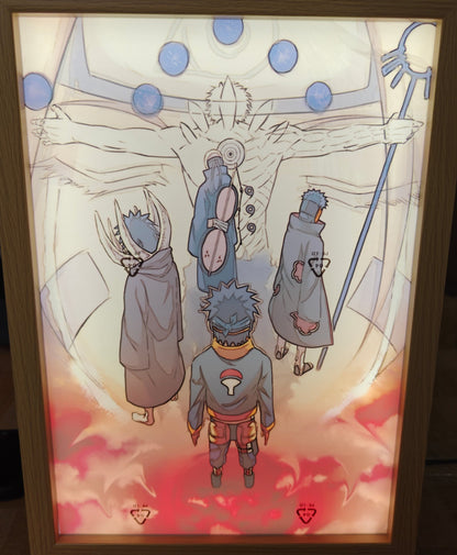 Naruto Shippuden - Obito Style 2 Light Up Frame Art Portrait