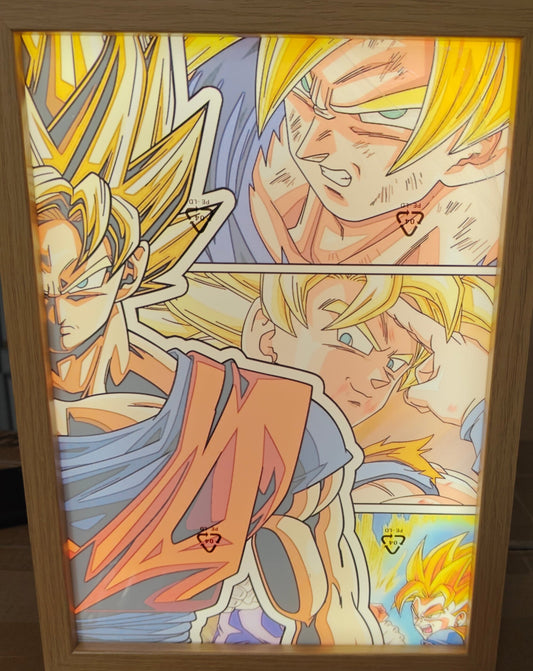 Dragon Ball - Goku Style A Light Up Frame Art Portrait