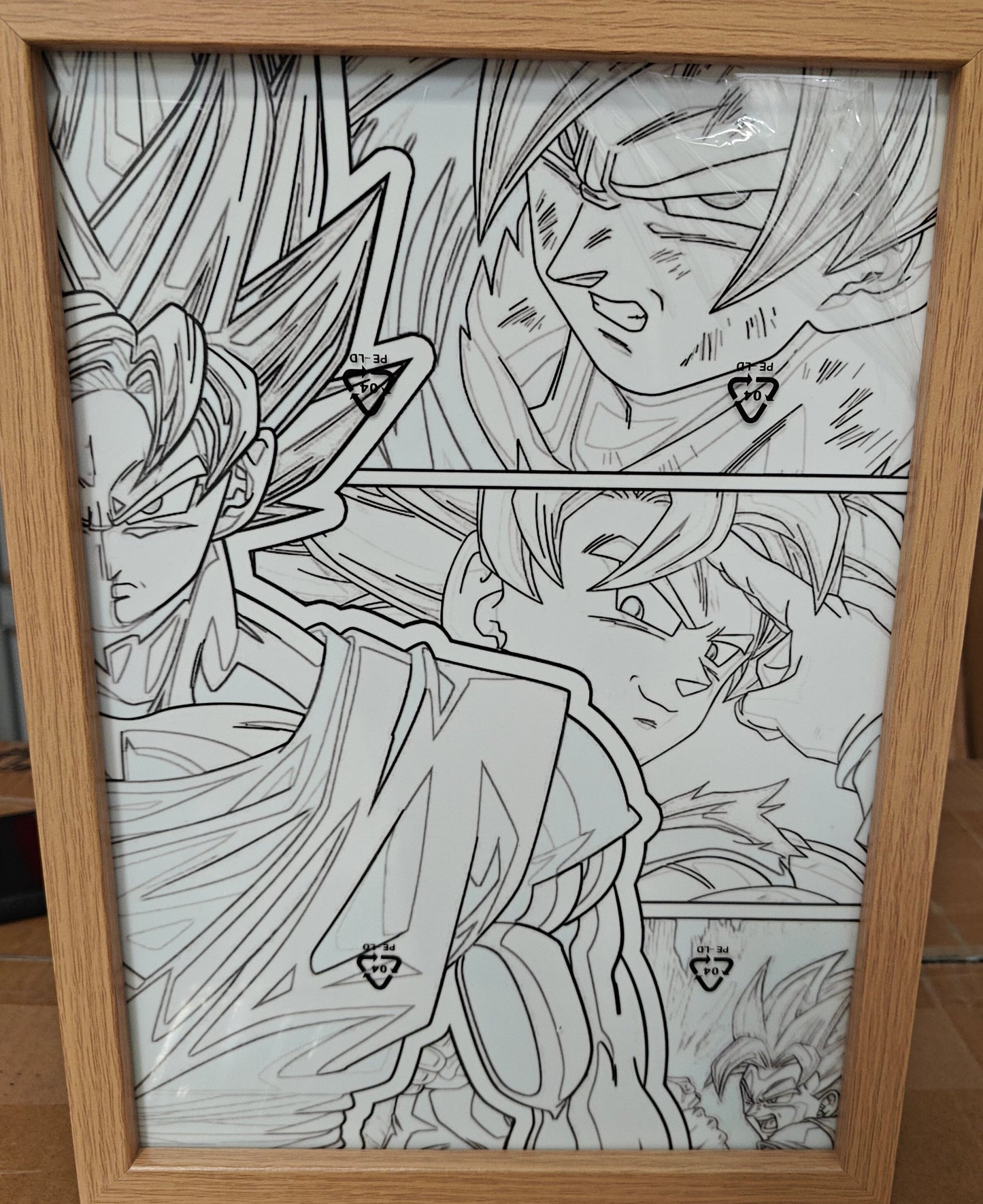 Dragon Ball - Goku Style A Light Up Frame Art Portrait