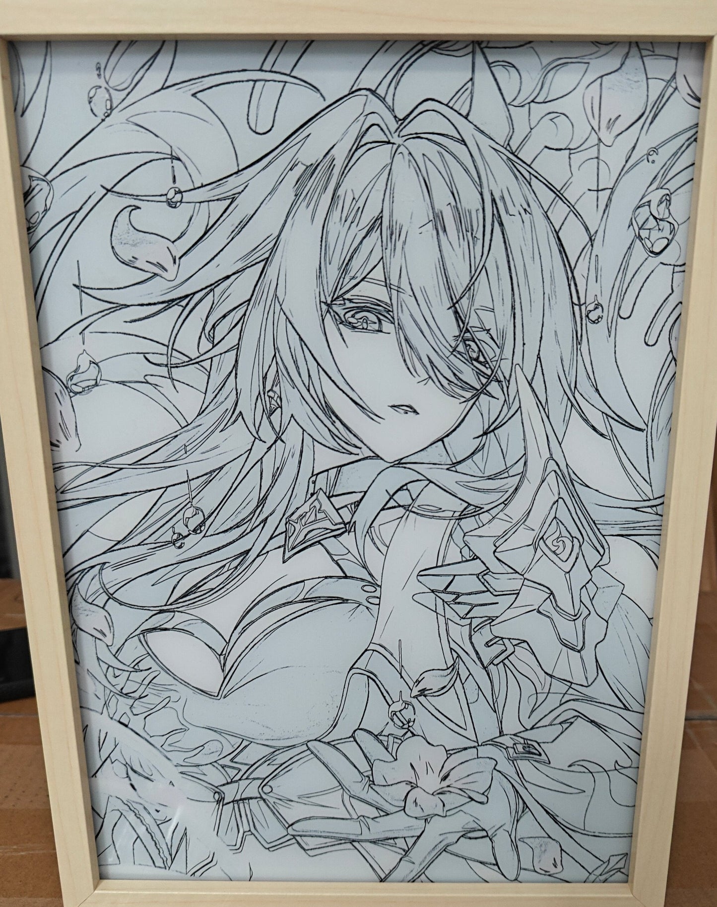 Honkai Star Rail HSR - Acheron Style C Light Up Frame Art Portrait