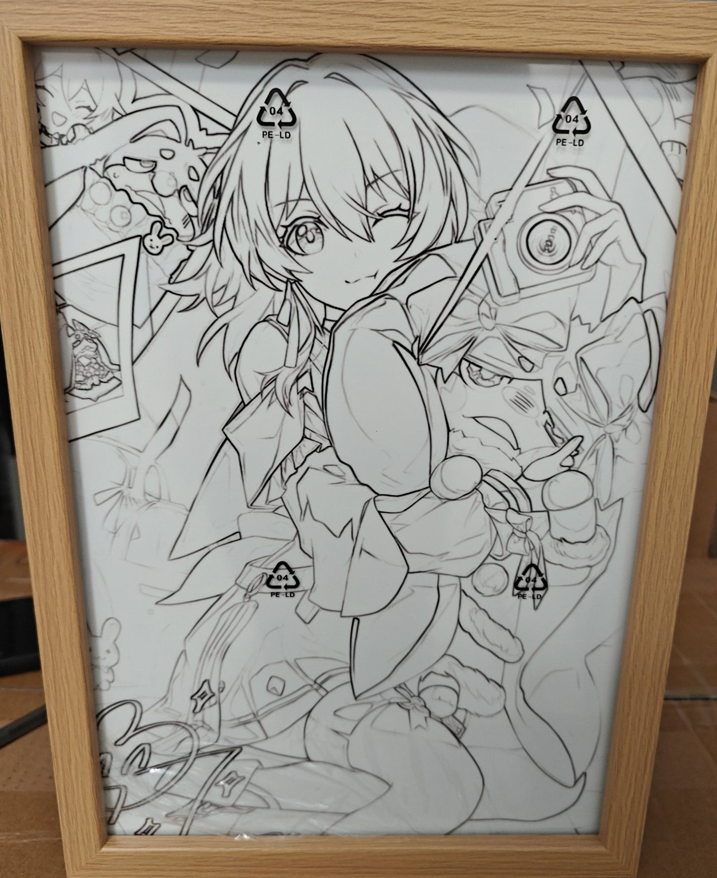 Honkai Star Rail HSR - March 7th Light Up Frame Art Portrait