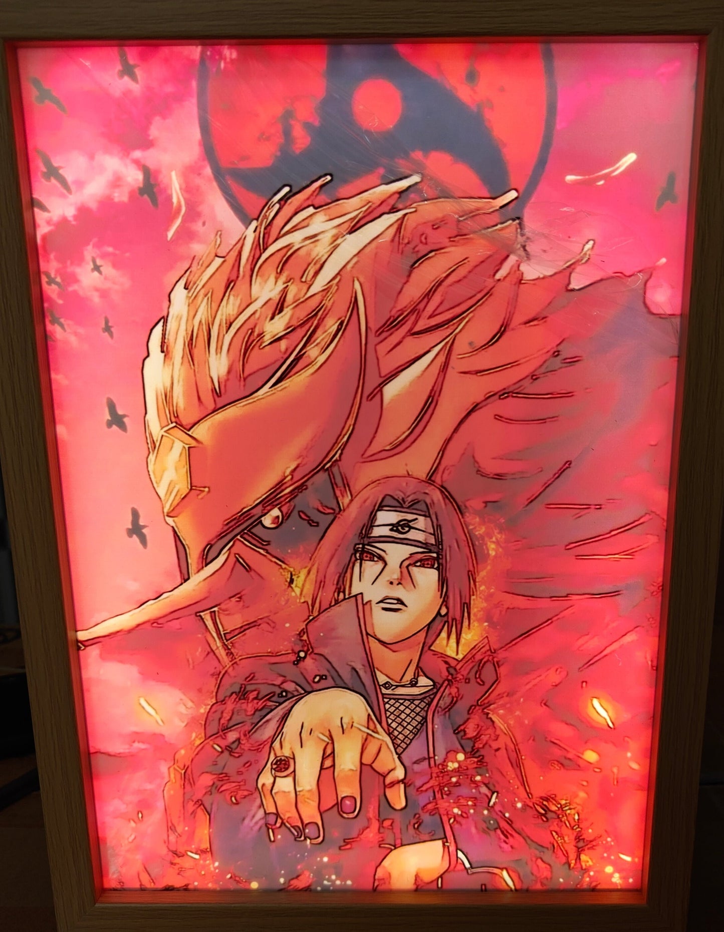 Naruto Shippuden - Itachi Style 4 Light Up Frame Art Portrait