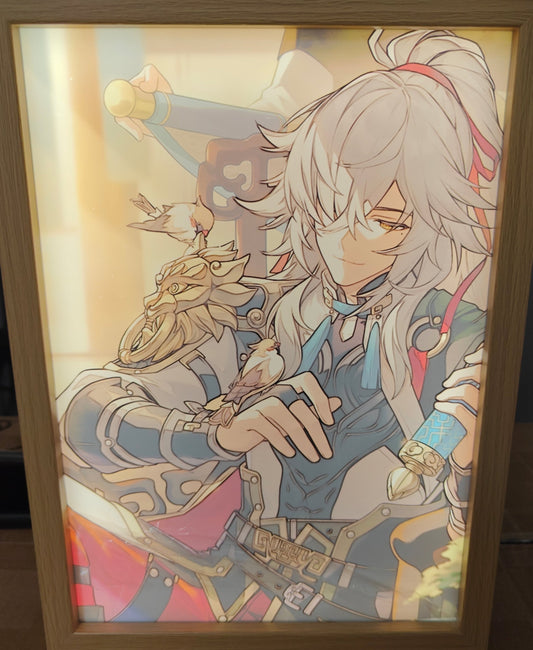 Honkai Star Rail HSR - Jing Yuan Light Up Frame Art Portrait