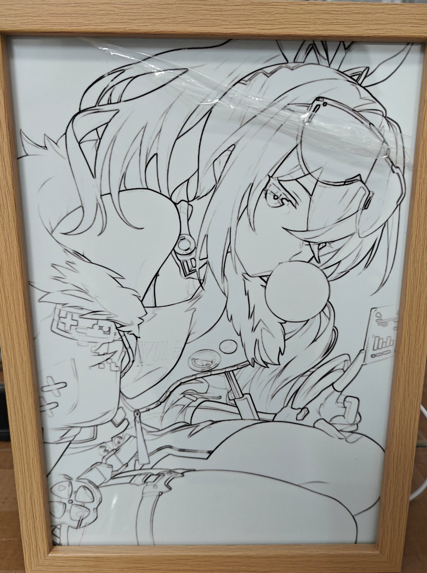 Honkai Star Rail HSR - Silver Wolf Style C Light Up Frame Art Portrait