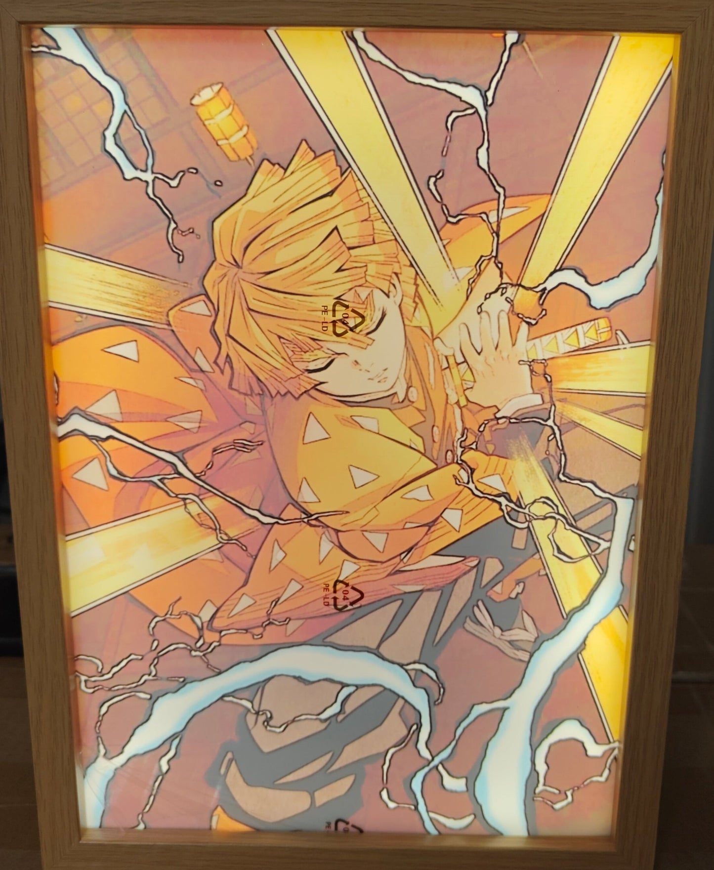 Demon Slayer - Zenitsu Style 2 Light Up Frame Art Portrait