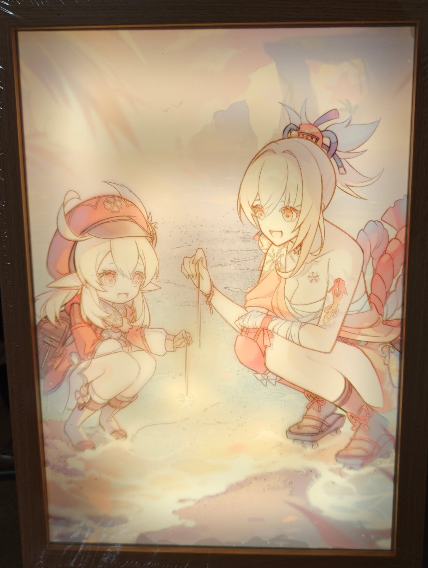 Genshin Impact - Yomiya and Klee Light Up Frame Art Portrait