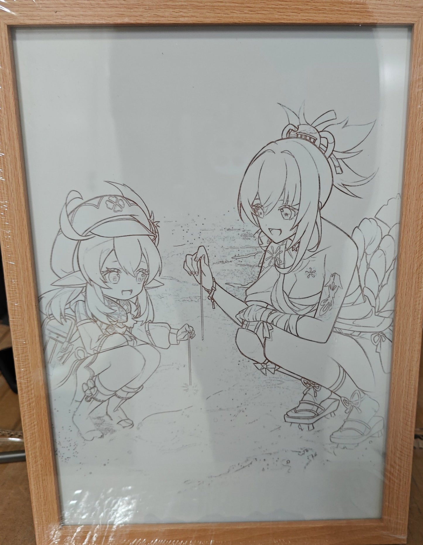 Genshin Impact - Yomiya and Klee Light Up Frame Art Portrait