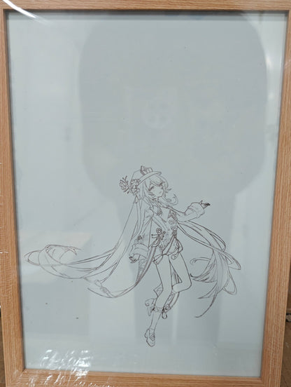 Genshin Impact - Hu Tao Style 3 Light Up Frame Art Portrait