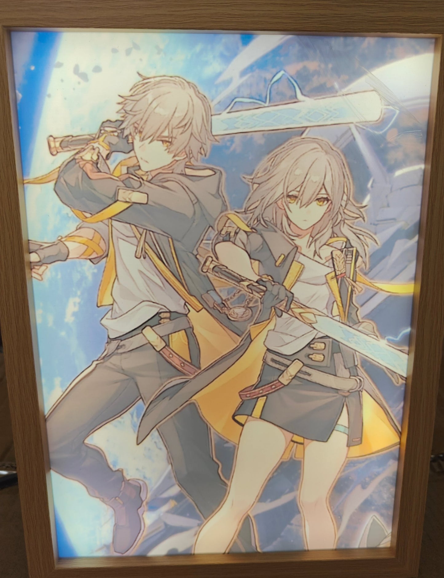 Honkai Star Rail HSR - Trailblazers Light Up Frame Art Portrait