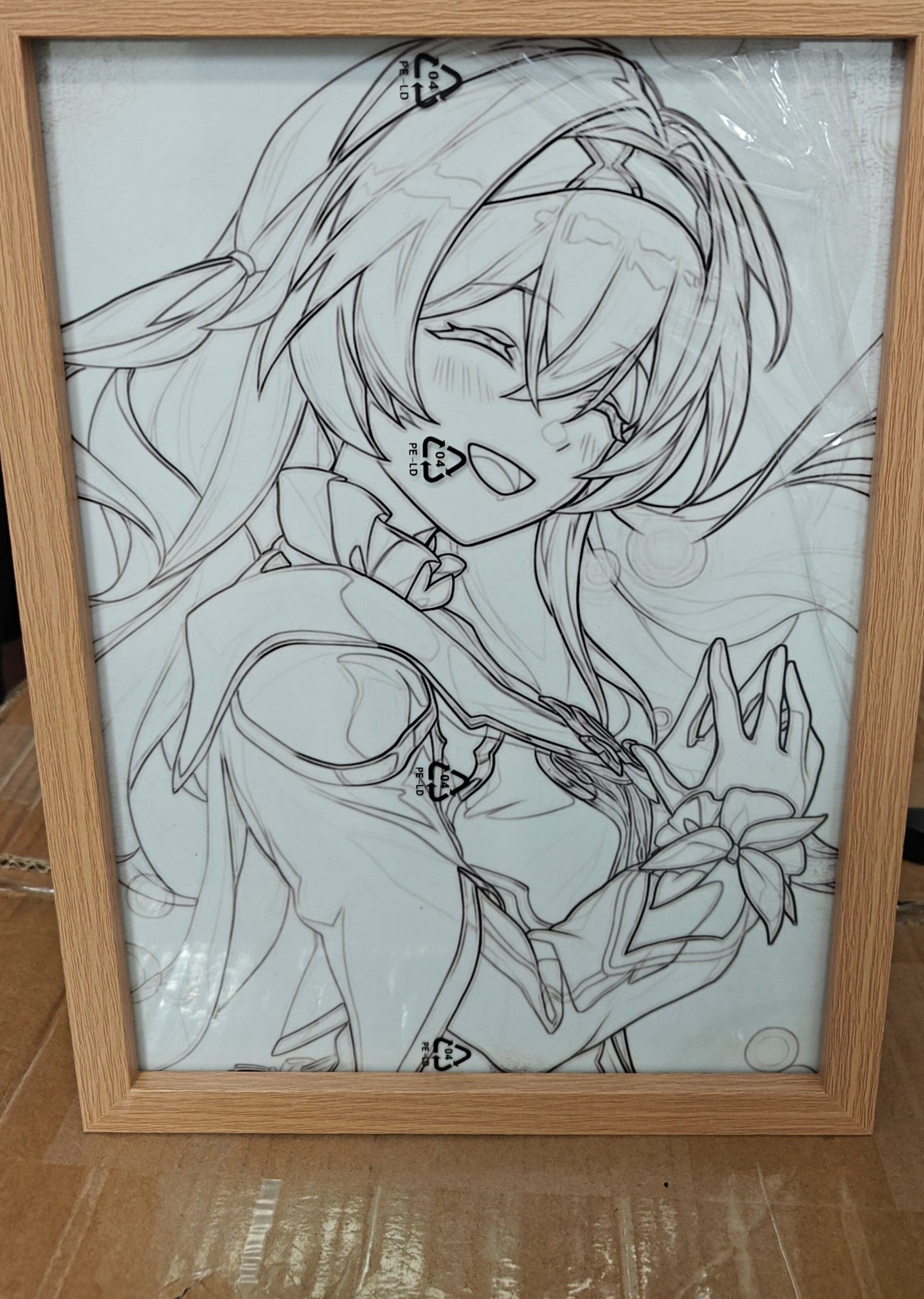 Honkai Star Rail HSR - Firefly Style E Light Up Frame Art Portrait