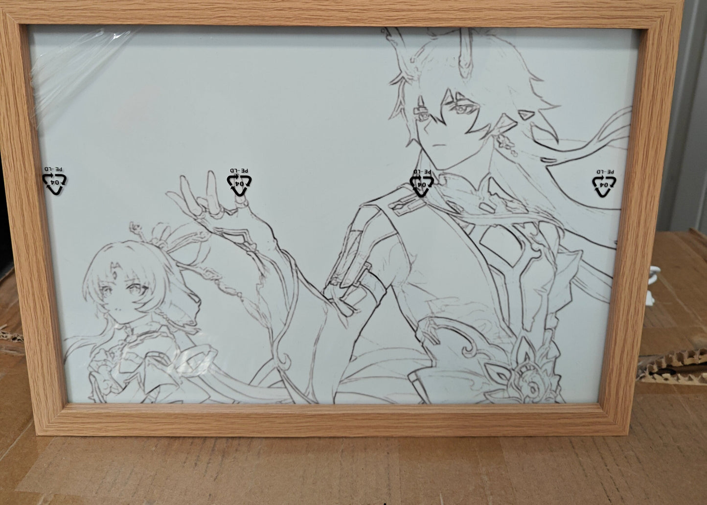 Honkai Star Rail HSR - Fu Xuan and Imbibitor Lunae Light Up Frame Art Portrait