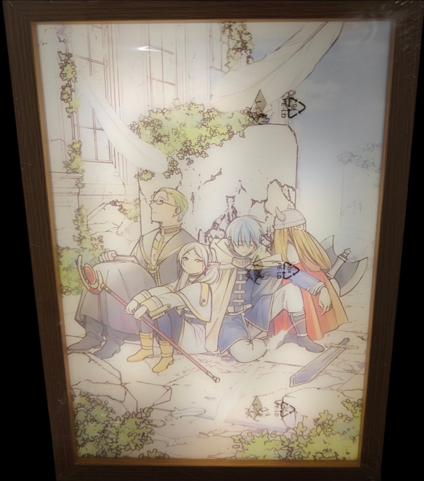 Frieren: Beyond Journey's End - Frieren Group Style E Light Up Frame Art Portrait