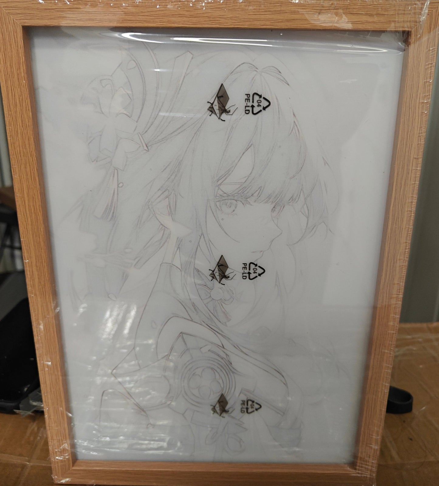 Genshin Impact - Raiden Shogun Style D Light Up Frame Art Portrait