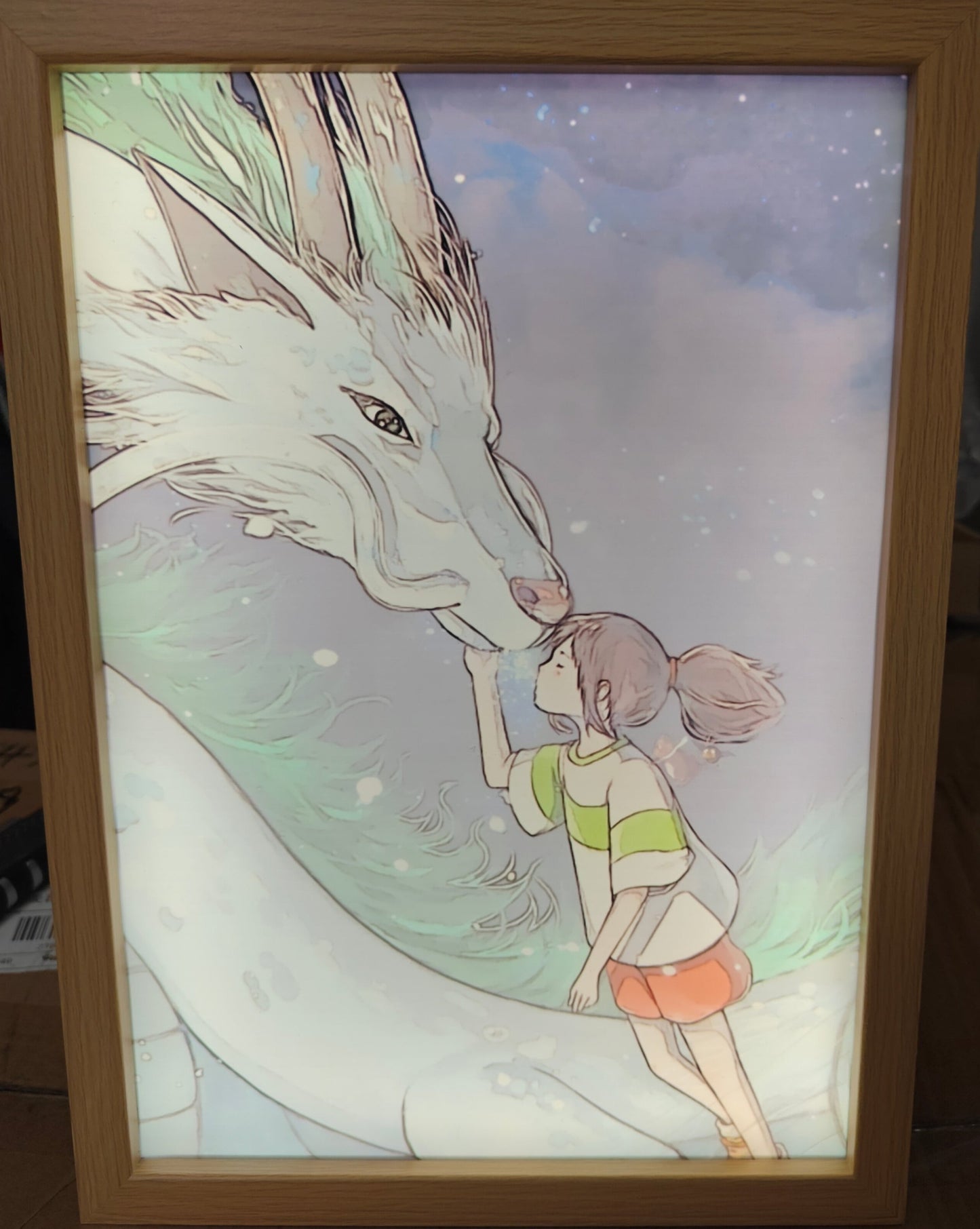 Studio Ghibli - Spirited Away Style 3 Light Up Frame Art Portrait