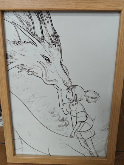 Studio Ghibli - Spirited Away Style 3 Light Up Frame Art Portrait