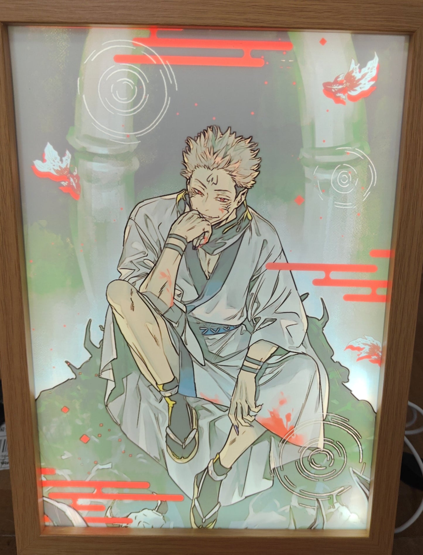 Jujutsu Kaisen - Sukuna Style 2 Light Up Frame Art Portrait