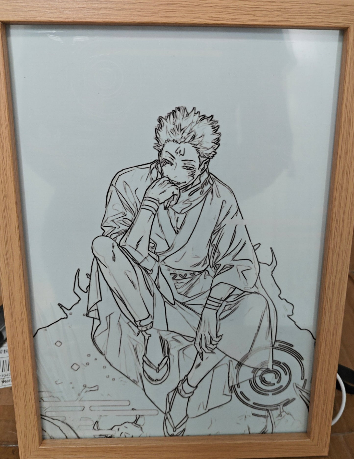 Jujutsu Kaisen - Sukuna Style 2 Light Up Frame Art Portrait