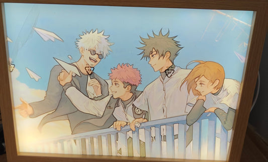 Jujutsu Kaisen  - Group Light Up Frame Art Portrait