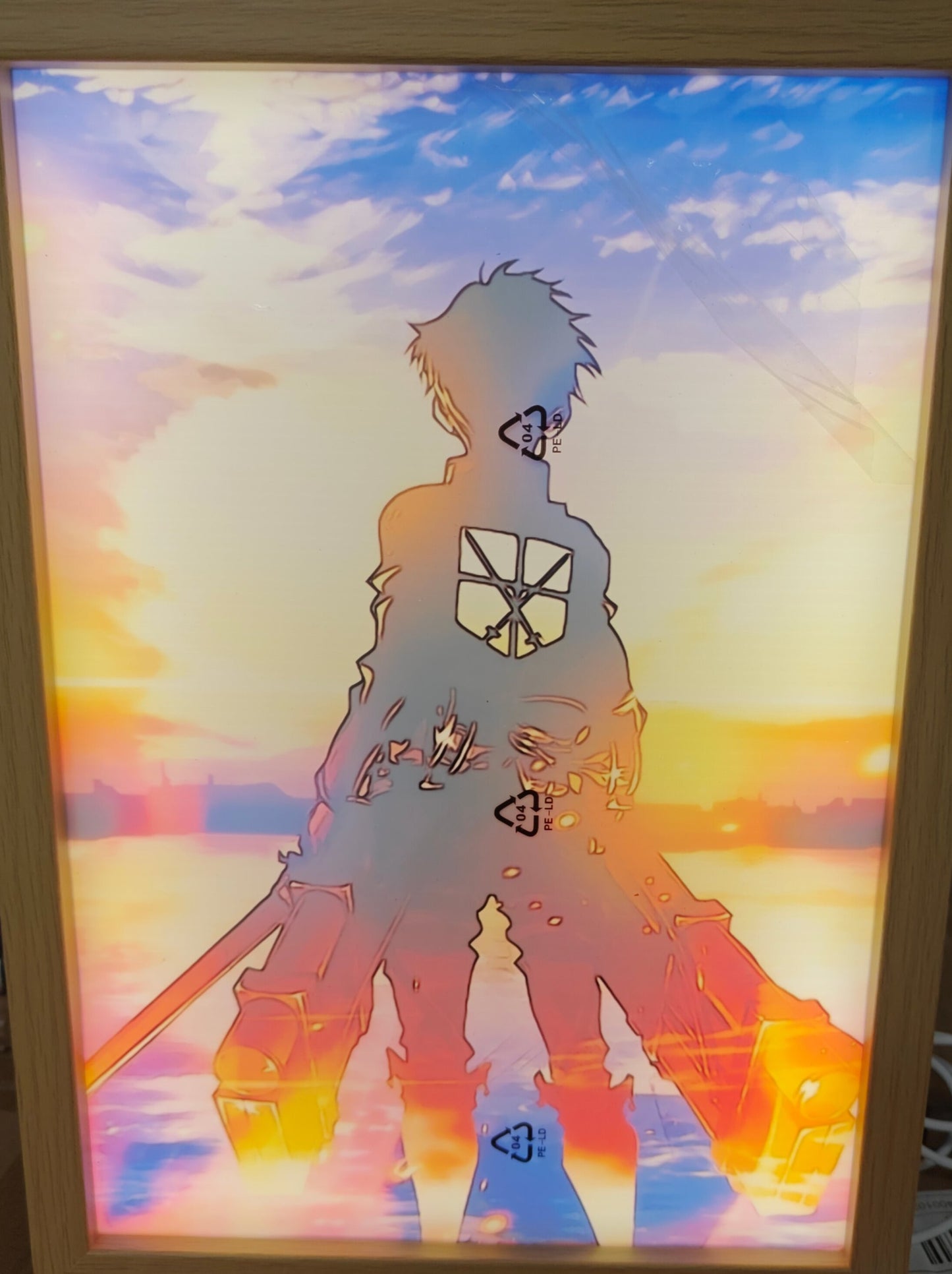 Attack On Titan - Eren Light Up Frame Art Portrait