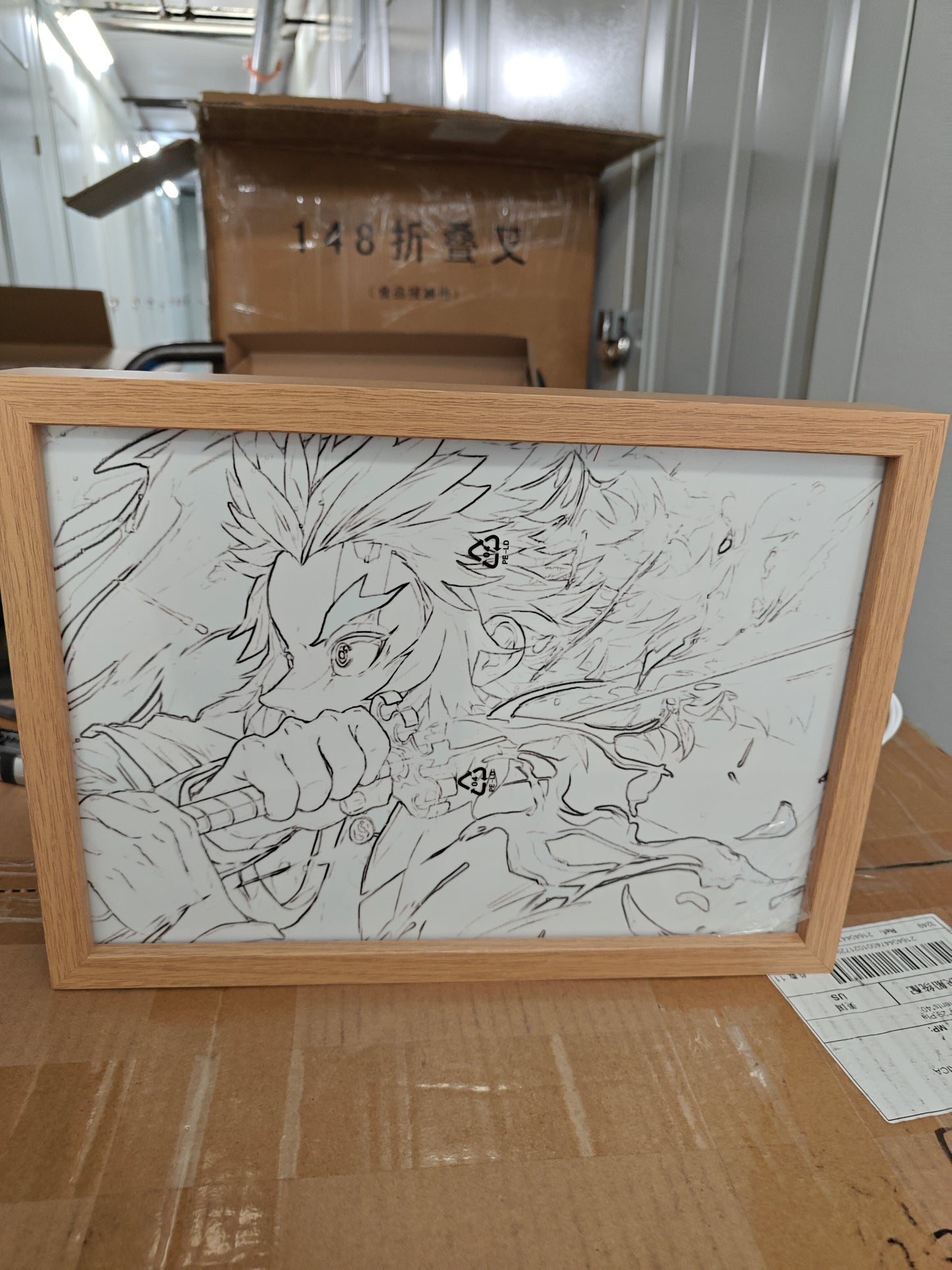 Demon Slayer -  Rengoku Style C Poster Light Up Frame Art Portrait