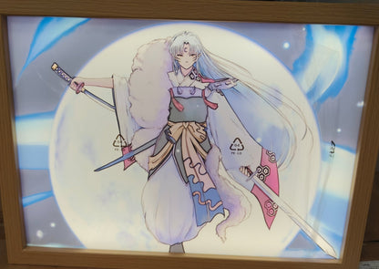 Inuyasha -  Sesshoumaru Light Up Frame Art Portrait