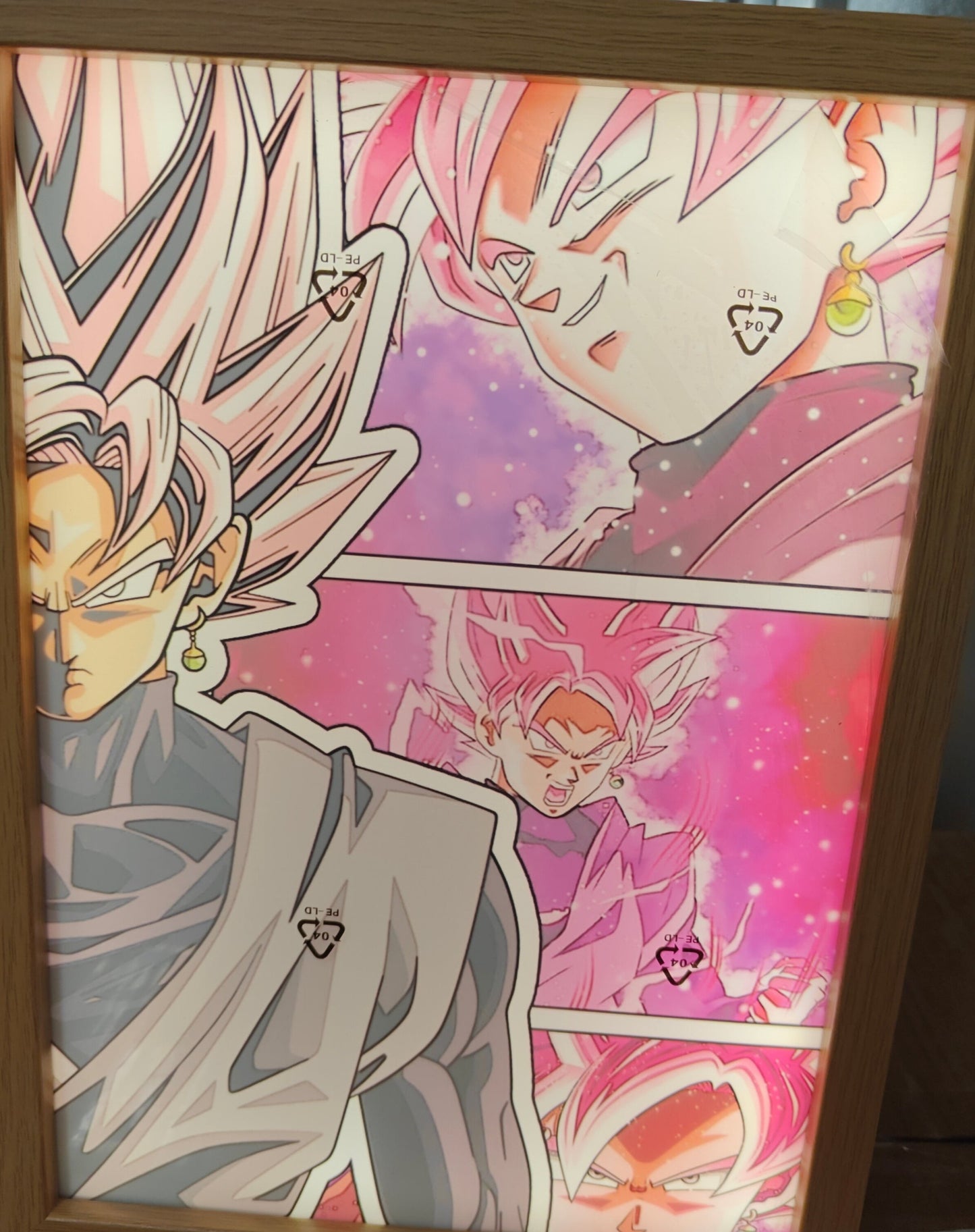 Dragon Ball - Goku Black Style 3 Light Up Frame Art Portrait