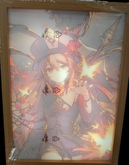 Genshin Impact - Hu Tao Style 4 Light Up Frame Art Portrait