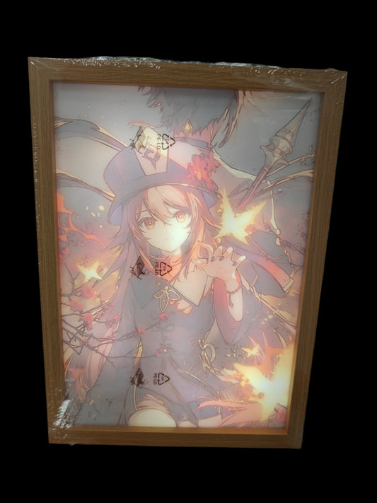 Genshin Impact - Hu Tao Style 4 Light Up Frame Art Portrait