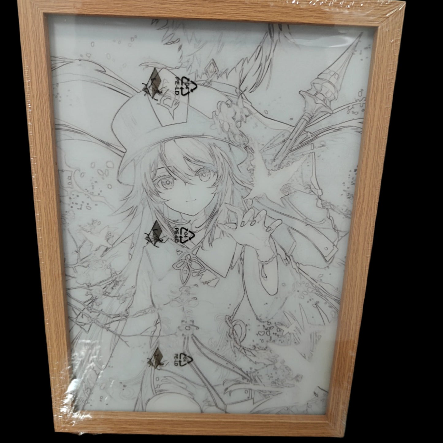 Genshin Impact - Hu Tao Style 4 Light Up Frame Art Portrait