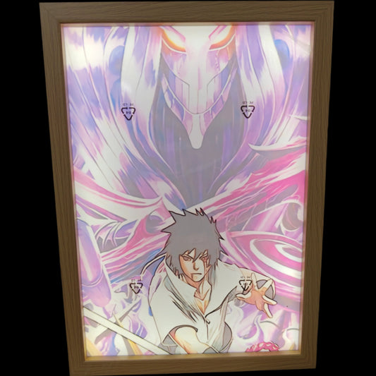 Naruto Shippuden - Sasuke Light Up Frame Art Portrait