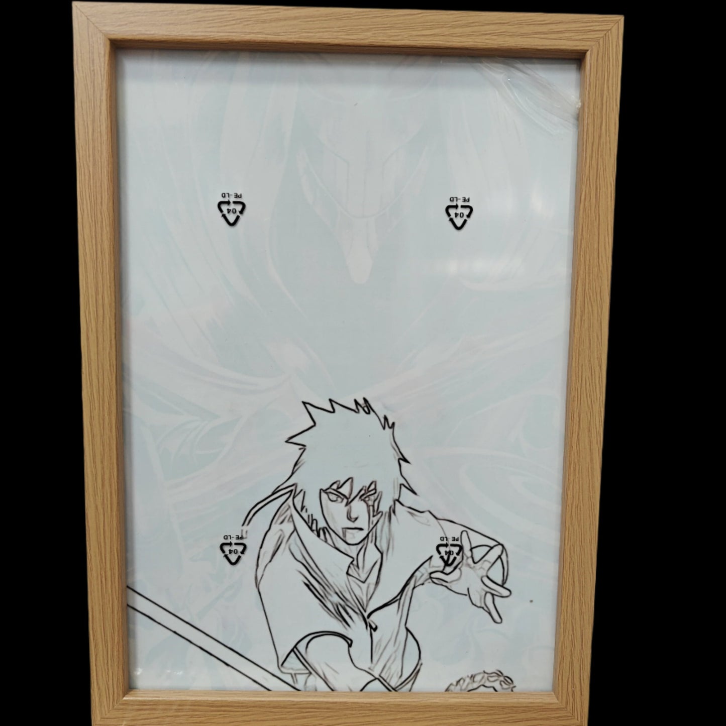 Naruto Shippuden - Sasuke Light Up Frame Art Portrait