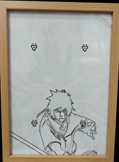 Naruto Shippuden - Sasuke Style 1 Light Up Frame Art Portrait