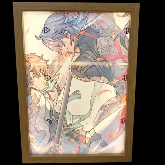 Honkai Star Rail HSR - Dan Heng Vs Blade Light Up Frame Art Portrait