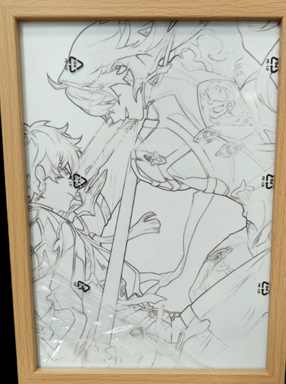 Honkai Star Rail HSR - Dan Heng Vs Blade Light Up Frame Art Portrait