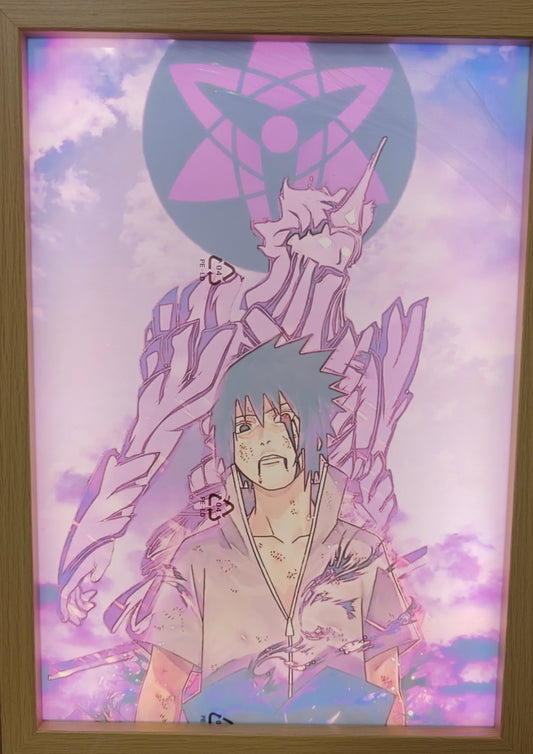 Naruto Shippuden - Sasuke Style 2 Light Up Frame Art Portrait