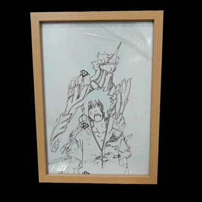Naruto Shippuden - Sasuke Style 2 Light Up Frame Art Portrait