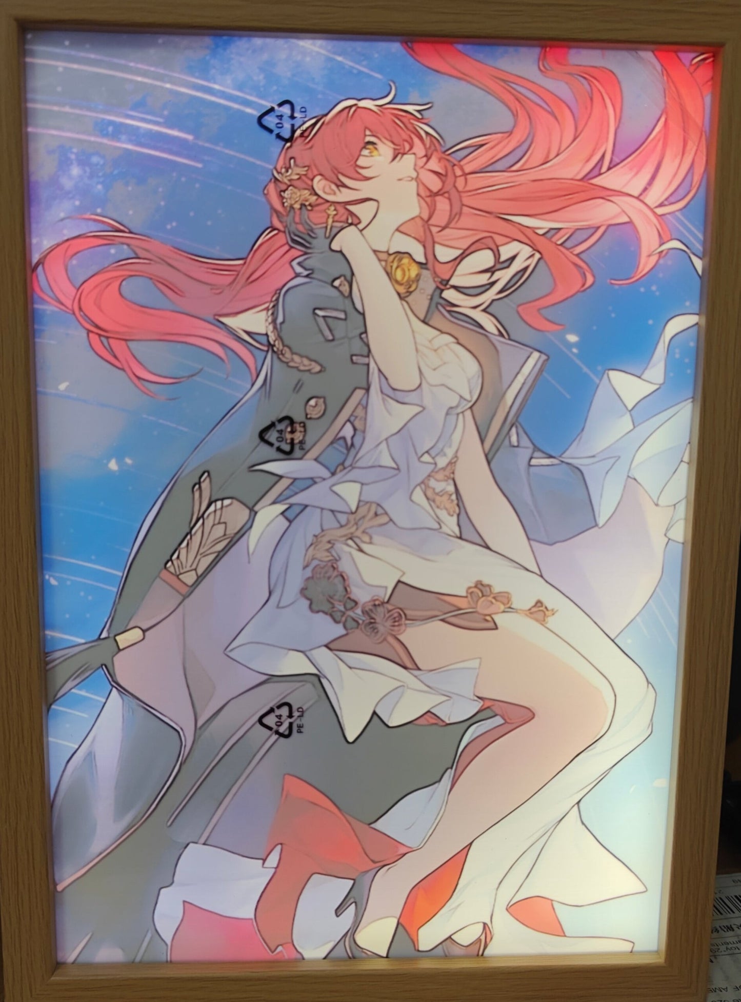 Honkai Star Rail HSR - Himeko Style B Light Up Frame Art Portrait