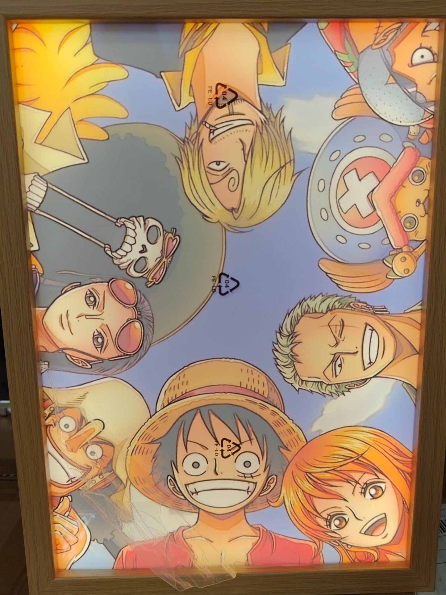 One Piece - Cast Style C Light Up Frame Art Portrait