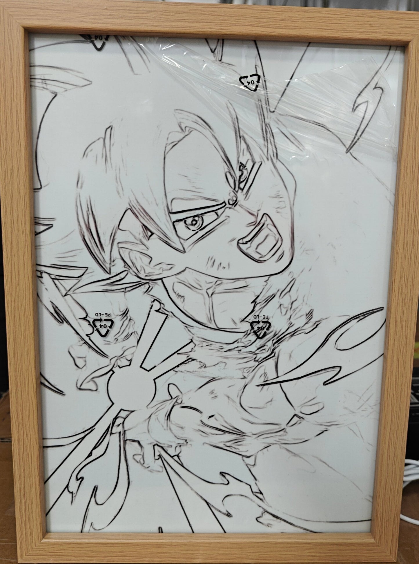 Dragon Ball- Ui Goku Light Up Frame Art Portrait