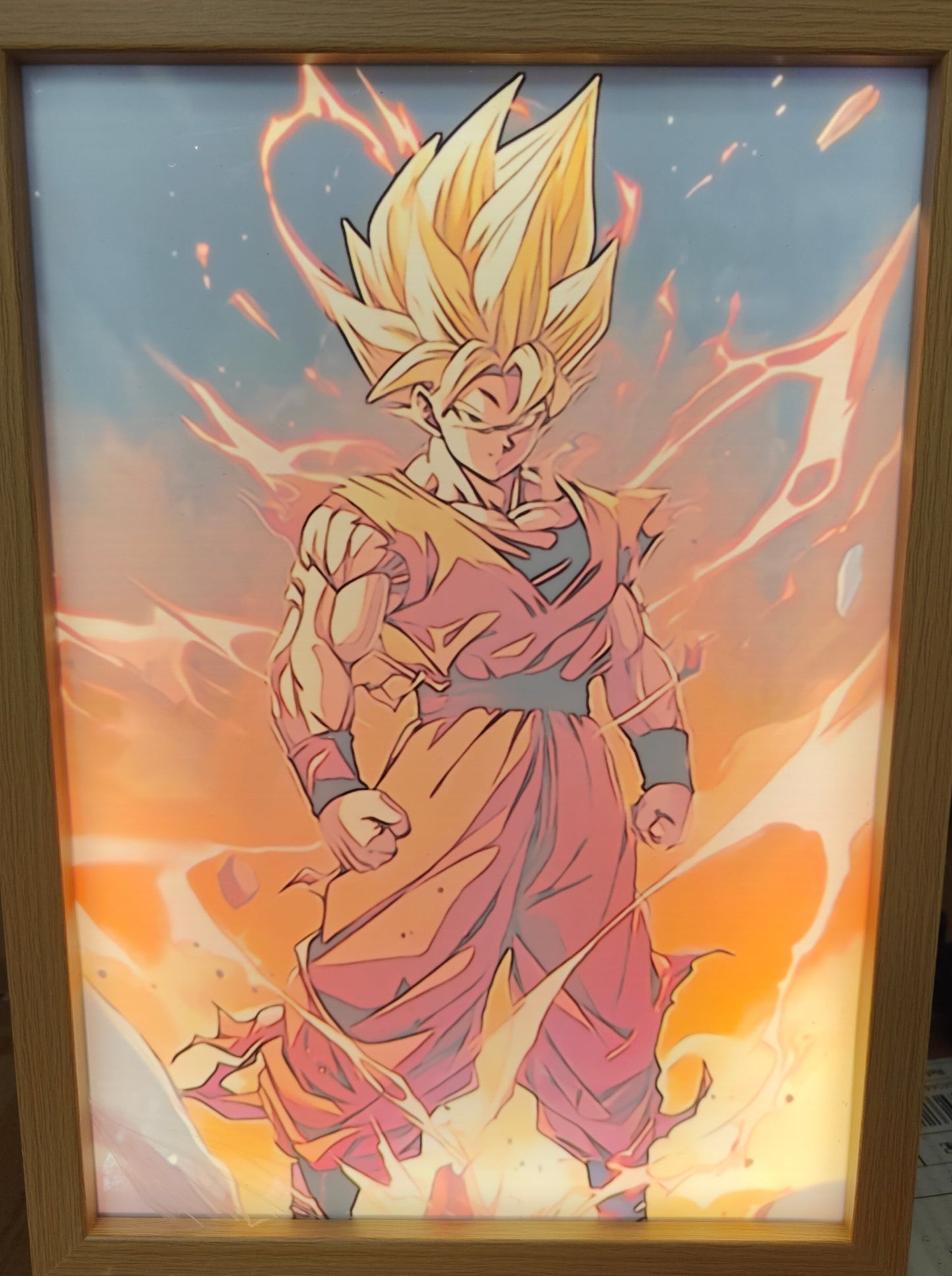 Dragon Ball - Goku Style B Light Up Frame Art Portrait